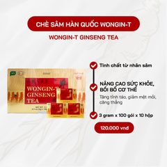 Trà Nhân Sâm Wongin-T Hàn Quốc 30g - Hỗ Trợ Giấc Ngủ Sâu, Tăng Cường Sức Đề Kháng, Sản Phẩm Chất Lượng Từ Hàn Quốc
