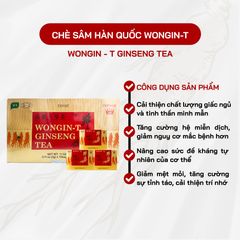 Trà Nhân Sâm Wongin-T Hàn Quốc 30g - Hỗ Trợ Giấc Ngủ Sâu, Tăng Cường Sức Đề Kháng, Sản Phẩm Chất Lượng Từ Hàn Quốc