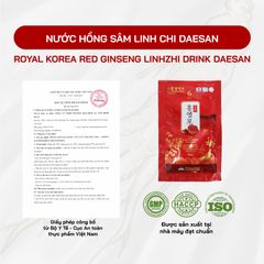 Nước Hồng Sâm Linh Chi Daesan Hàn Quốc - Hỗ Trợ Tăng Cường Miễn Dịch, 70ml x 30 Gói, Giảm Mệt Mỏi, Cải Thiện Giấc Ngủ
