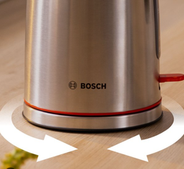 Ấm Đun Nước Siêu Tốc Bosch TWK6M480 - 2400W, 1.7L, Thép Không Gỉ, Màu Đen Xám - Thiết Bị Nhà Bếp Hiện Đại
