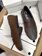 Giày Lười Calvin Klein Khoá Cá Sấu Sơn Đen Dư Xịn( hình thật)