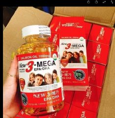 Viên uống tinh dầu cá hồi New 3 Mega EPA DHA 1000mg (hộp 300 viên) - Hỗ trợ sức khỏe tim mạch, trí não và thị lực
