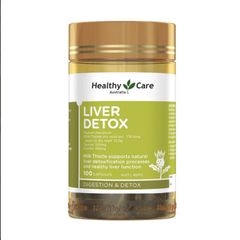 Viên Uống Bổ Gan Liver Detox Healthy Care 100 Viên - Hỗ Trợ Thải Độc Gan, Tăng Cường Miễn Dịch, Sức Khỏe Từ Úc
