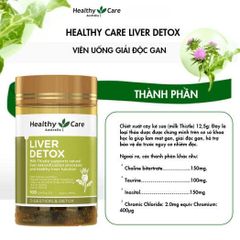 Viên Uống Bổ Gan Liver Detox Healthy Care 100 Viên - Hỗ Trợ Thải Độc Gan, Tăng Cường Miễn Dịch, Sức Khỏe Từ Úc