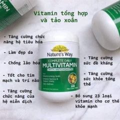 Vitamin Tổng Hợp Nature'S Way Complete Daily Multivitamin 200 Viên - Bổ Sung Vitamin A, C, D, E, Hỗ Trợ Sức Khỏe Mỗi Ngày
