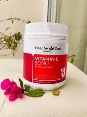 Viên Uống Vitamin E Healthy Care 500IU - Dạng Nang Mềm 200 Viên, Hỗ Trợ Làn Da Sáng Khỏe, Chăm Sóc Sức Khỏe Từ Bên Trong