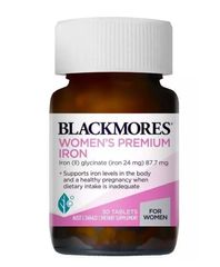Viên Uống Bổ Sung Sắt Blackmores Women's Premium Iron 30 Viên - Hỗ Trợ Sức Khỏe Phụ Nữ, Ngăn Ngừa Thiếu Máu và Tăng Cường Đề Kháng