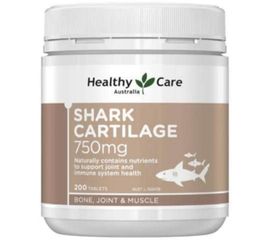 Viên Uống Healthy Care Shark Cartilage 750Mg - Hỗ Trợ Sức Khỏe Xương Khớp, Giảm Đau Viêm, Tăng Cường Miễn Dịch - Hộp 200 Viên