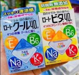 Nước Nhỏ Mắt Rohto Vita 40 Nhật Bản 12ml (Xanh & Vàng) - Giải Pháp Cho Mắt Khô, Mệt Mỏi, Phù Hợp Dành Cho Người Dùng Máy Tính