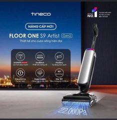 Máy hút bụi đa năng Tineco Floor One S9 Artist Gen 2 - Công nghệ siêu mạnh, tự động tinh chỉnh và dọn dẹp thông minh 360°