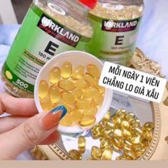 Viên Vitamin E Kirkland 400 IU - Hỗ Trợ Sức Khỏe, 500 Viên Mỹ, Tăng Cường Miễn Dịch, Cải Thiện Da, Bảo Vệ Tế Bào Chống Oxi Hóa