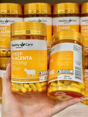 Viên uống nhau thai cừu Healthy Care Sheep Placenta 5000mg - Tăng cường sức khỏe và làm đẹp da, 100 viên - Sản phẩm từ Úc.