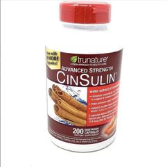 Viên uống cân bằng đường huyết Trunature Cinsulin 200 viên - Hỗ trợ sức khỏe cho người tiểu đường, duy trì đường huyết ổn định