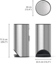 Thùng Rác Có Bàn Đạp Joseph Joseph Arc™ 30L - Thiết Kế Sang Trọng Bằng Inox, Tiện Ích Đáo Xuân Ép Rác, Phù Hợp Với Không Gian Hiện Đại