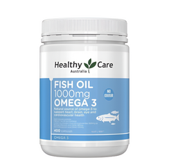 Dầu Cá Omega 3 Healthy Care 1000mg - 400 Viên Hỗ Trợ Sức Khỏe Tim Mạch, Tăng Cường Trí Nhớ, Làm Đẹp Da - Sản Phẩm Úc Chính Hãng