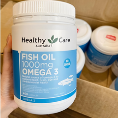 Dầu Cá Omega 3 Healthy Care 1000mg - 400 Viên Hỗ Trợ Sức Khỏe Tim Mạch, Tăng Cường Trí Nhớ, Làm Đẹp Da - Sản Phẩm Úc Chính Hãng