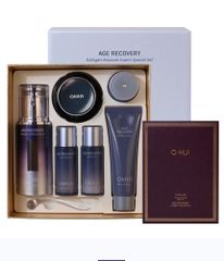 Set Tinh Chất Giảm Nhăn & Chống Oxy Hóa Ohui Age Recovery Collagen Ampoule Expert - Bộ Dưỡng Da Chuyên Sâu 7 Món