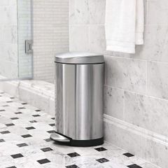 Thùng rác Simplehuman Bán Nguyệt 10L - Thép không gỉ, phù hợp cho bếp, phòng tắm, văn phòng, khách sạn, thiết kế nhỏ gọn và tiện lợi.