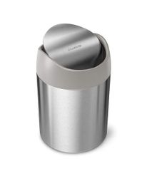 Thùng Rác Mini Simplehuman 1.5L - Thép Không Gỉ Cao Cấp, Thiết Kế Tiện Lợi Cho Bàn Trang Điểm hoặc Bàn Trà