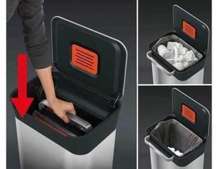 Thùng rác tự động Joseph Joseph Titan 30L - Thiết kế hiện đại, hệ thống nén rác hiệu quả, bảo vệ môi trường, tiện lợi cho gia đình