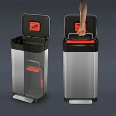 Thùng rác tự động Joseph Joseph Titan 30L - Thiết kế hiện đại, hệ thống nén rác hiệu quả, bảo vệ môi trường, tiện lợi cho gia đình
