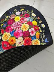 Thảm Hoa Trang Sàn Magrace Paris - Chất Liệu Bùn Tảo, In Thêu Thủ Công, Đế Chống Thấm Nước, Kích Thước 90x60cm