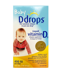 Bổ sung Vitamin D cho trẻ sơ sinh Baby Ddrops Vitamin D3 400IU 90 giọt