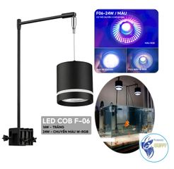 Đèn LED Rọi Kaokui KK-F06 - Thiết kế kẹp cho hồ thủy sinh, Biotop, chậu tiểu cảnh - Tiết kiệm điện, 360 độ xoay