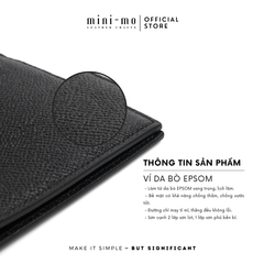 Ví Nam MINI-MO Da Bò EPSOM Dáng Ngang 6 Ngăn Đựng Thẻ Sang Trọng - Bóp Da Cao Cấp Phong Cách Lịch Lãm, Tiện Ích Tối Ưu