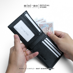 Ví Nam MINI-MO Da Bò EPSOM Dáng Ngang 6 Ngăn Đựng Thẻ Sang Trọng - Bóp Da Cao Cấp Phong Cách Lịch Lãm, Tiện Ích Tối Ưu