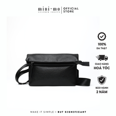 Túi Đeo Chéo MINI-MO TOP FOLDED Da Bò Black Patent Cao Cấp, Phong Cách Trẻ Trung Hiện Đại. SBAG-02