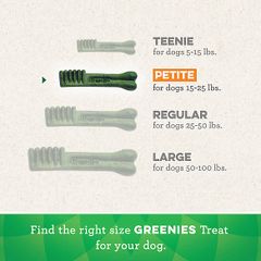 Bánh thưởng Greenies Original Petite cho chó - Bánh nhai dinh dưỡng tốt cho răng miệng, giúp hơi thở thơm mát, phù hợp cho chó từ 7-11kg
