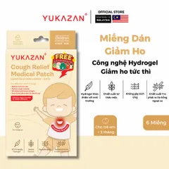 Miếng Dán Giảm Ho Yukazan Cho Trẻ Em - Hộp 6 Miếng - Hỗ Trợ Dễ Chịu Khi Ho