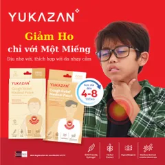 Miếng Dán Giảm Ho Yukazan Cho Trẻ Em - Hộp 6 Miếng - Hỗ Trợ Dễ Chịu Khi Ho