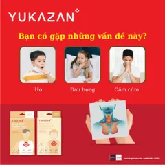 Miếng Dán Giảm Ho Yukazan Cho Trẻ Em - Hộp 6 Miếng - Hỗ Trợ Dễ Chịu Khi Ho