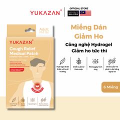 Miếng Dán Giảm Ho Yukazan Cho Người Lớn - Hộp 6 Miếng Giảm ho - Giảm đờm - Hỗ Trợ Dễ Chịu Khi Ho