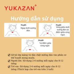 Miếng Dán Giảm Ho Yukazan Cho Trẻ Em - Hộp 6 Miếng - Hỗ Trợ Dễ Chịu Khi Ho
