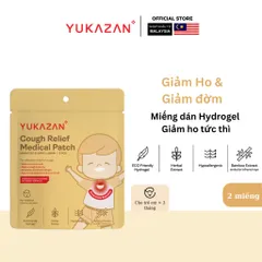 Miếng Dán Giảm Ho Yukazan Cho Trẻ Em - Gói 2 Miếng - Giảm Đờm - Hỗ Trợ Dễ Chịu Khi Ho