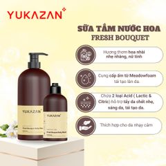 Sữa Tắm Cấp Ẩm, Dưỡng Sáng Da Yukazan Hương Nước Hoa Fresh Bouquet 1000ml