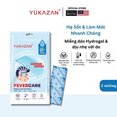 Miếng Dán Hạ Sốt, Hạ Nhiệt Hydrogel Yukazan Dành Cho Người Lớn - Gói 2 Miếng