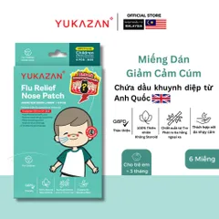 Miếng Dán Giảm Cảm Cúm Yukazan Cho Trẻ Em - Hộp 6 Miếng - Giảm Nghẹt Mũi - Giảm Cảm Cúm
