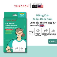 Miếng Dán Giảm Cảm Cúm Yukazan Cho Người Lớn - Hộp 6 Miếng - Giảm Nghẹt Mũi - Giảm Cảm Cúm