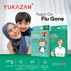 Miếng Dán Giảm Cảm Cúm Yukazan Cho Người Lớn - Hộp 6 Miếng - Giảm Nghẹt Mũi - Giảm Cảm Cúm