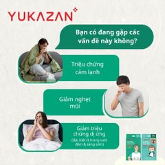 Miếng Dán Giảm Cảm Cúm Yukazan Cho Người Lớn - Hộp 6 Miếng - Giảm Nghẹt Mũi - Giảm Cảm Cúm