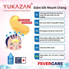 Miếng dán hạ sốt Yukazan cho trẻ em - Gói 2 miếng