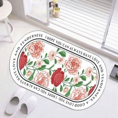 Thảm trải sàn hoa 3D 60x90cm - Thiết kế sống động, chống trơn trượt, hoàn hảo cho trang trí nội thất thêm phong cách