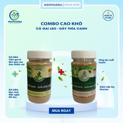 Cao Khô Cà Gai Leo & Dây Thìa Canh - Bổ Gan, Giải Độc Rượu, Ổn Định Đường Huyết, Ngăn Ngừa Biến Chứng - Combo Từ Nguyên Chất Risopharma