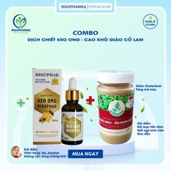 COMBO Dịch Chiết Keo Ong & Cao Khô Giảo Cổ Lam - Giảm Ho, Đau Họng, Tăng Đề Kháng, Ổn Định Huyết Áp, Giảm Mỡ Máu