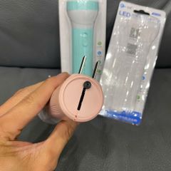 Đèn Pin Tích Điện Siêu Sáng QIAO YU - Nhỏ Gọn, Dễ Mang Theo, Chống Nước, Kèm Đèn Kim Loại - Lý Tưởng Cho Dã Ngoại và Cúp Điện