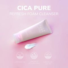 Sữa Rửa Mặt INVU Cica Pure Refresh Foam Cleanser 150ml - Dành Cho Da Nhạy Cảm, Làm Sạch Dịu Nhẹ, Dưỡng Ẩm Tự Nhiên.